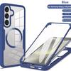 Прозрачный чехол с магнитной адсорбцией для Samsung S26/S25FE/S22/S24/S23 Ultra/A17/A16A - Полное покрытие
