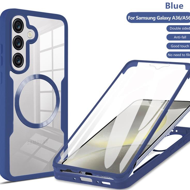 Прозрачный чехол с магнитной адсорбцией для Samsung S26/S25FE/S22/S24/S23 Ultra/A17/A16A - Полное покрытие
