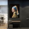 Жемчужные серьги Vermeer Girl 1665, выставочный постер, художественная печать на холсте, украшение для дома