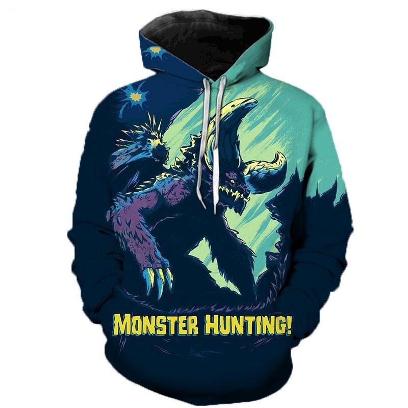 Fashion Casual 3D Printed Hoodies Monster Hunter Men Women Children Cool Trendy Sweatshirts Boy Girl Pullover Streetwear