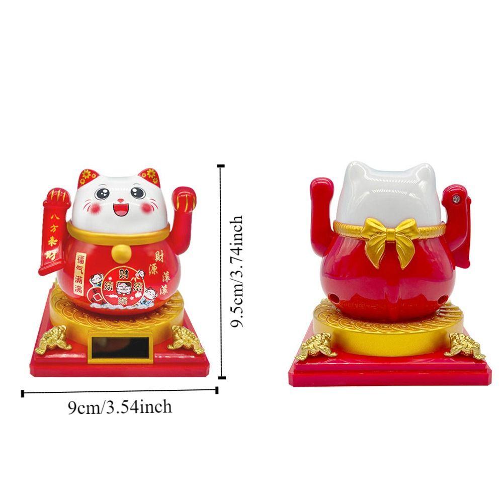 Wealth Welcoming Fortune Cat Waving Arm Car Decoration Automotive Interior Supplies Home Decor