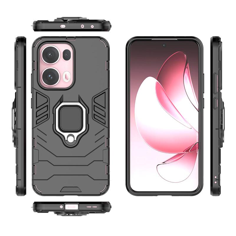 Чехол для Reno 13 Pro 5G Для OPPO Reno 13 12 11 Pro Чехол Бронированный Кольцо-держатель Жесткий Ударопрочный Защитный Бампер Для Reno 11 12 13