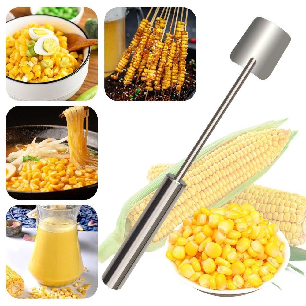 Stainless Steel Corn Cob Peeler with Ergonomic Handle Corn Kernel Removing Durable Corn Stripper