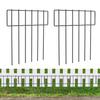5 Pcs Animal Barrier Fence No Dig Iron Garden Fence Rustproof Metal Fences Border for Rabbits And Dogs Ground Defense Outdoor Yard Patio Protection