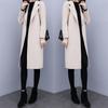 Шерстяное утолщенное пальто средней и длинной длины свободное пальто корейской версии 2024 года новое модное осенне-зимнее женское шерстяное пальто большого размера