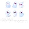 6/12/24Pcs Halloween Ghost Figurine Glow-in-the-dark Mini Cartoon Ghost Resin Statue Luminous Miniature Ghost Ornament Desktop Decoration