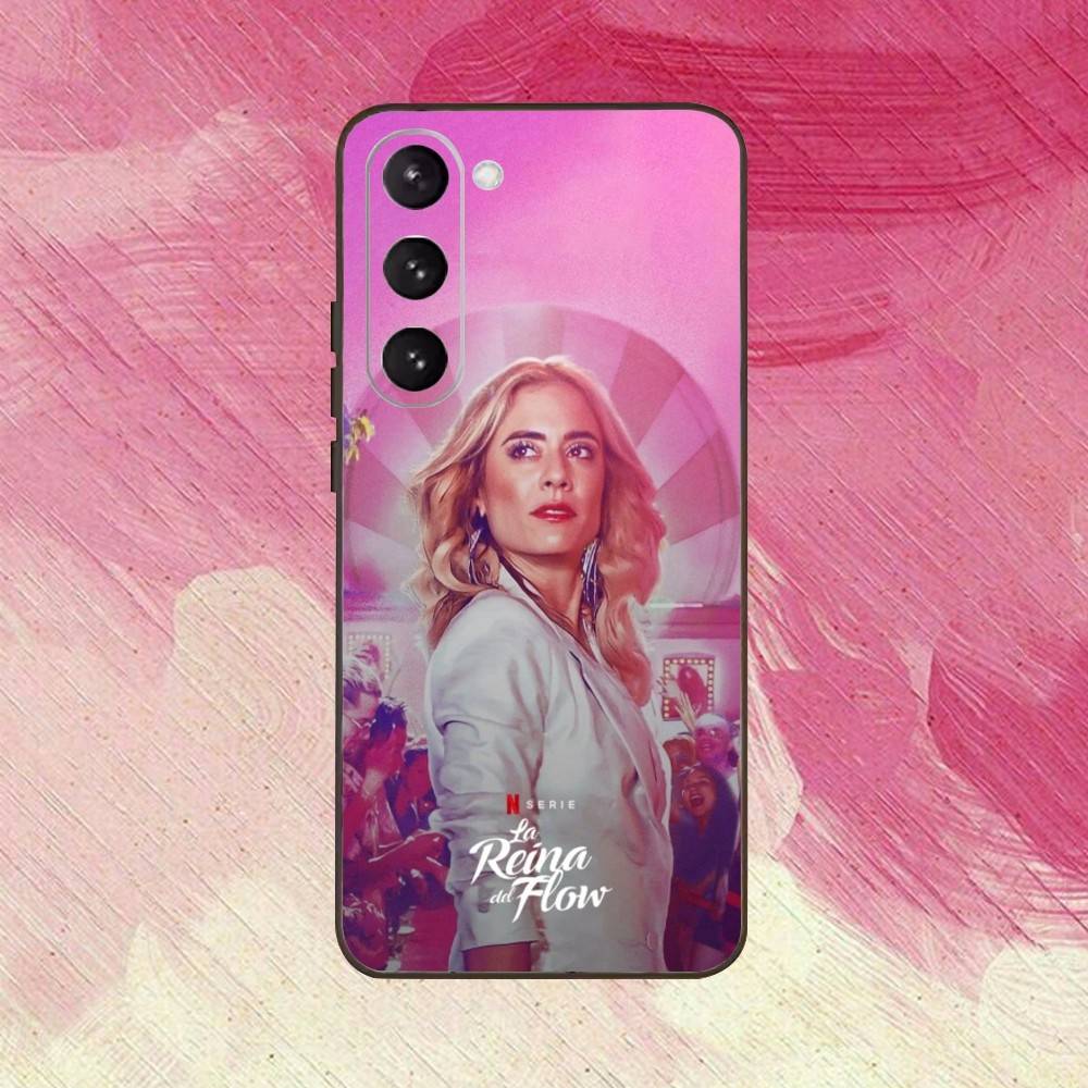 Q-Queen of Flow La Reina Del Flow-ES Phone Case For Samsung Galaxy A73,A72,A71,A70,A53,A52,A51,Soft Silicone Black Cover