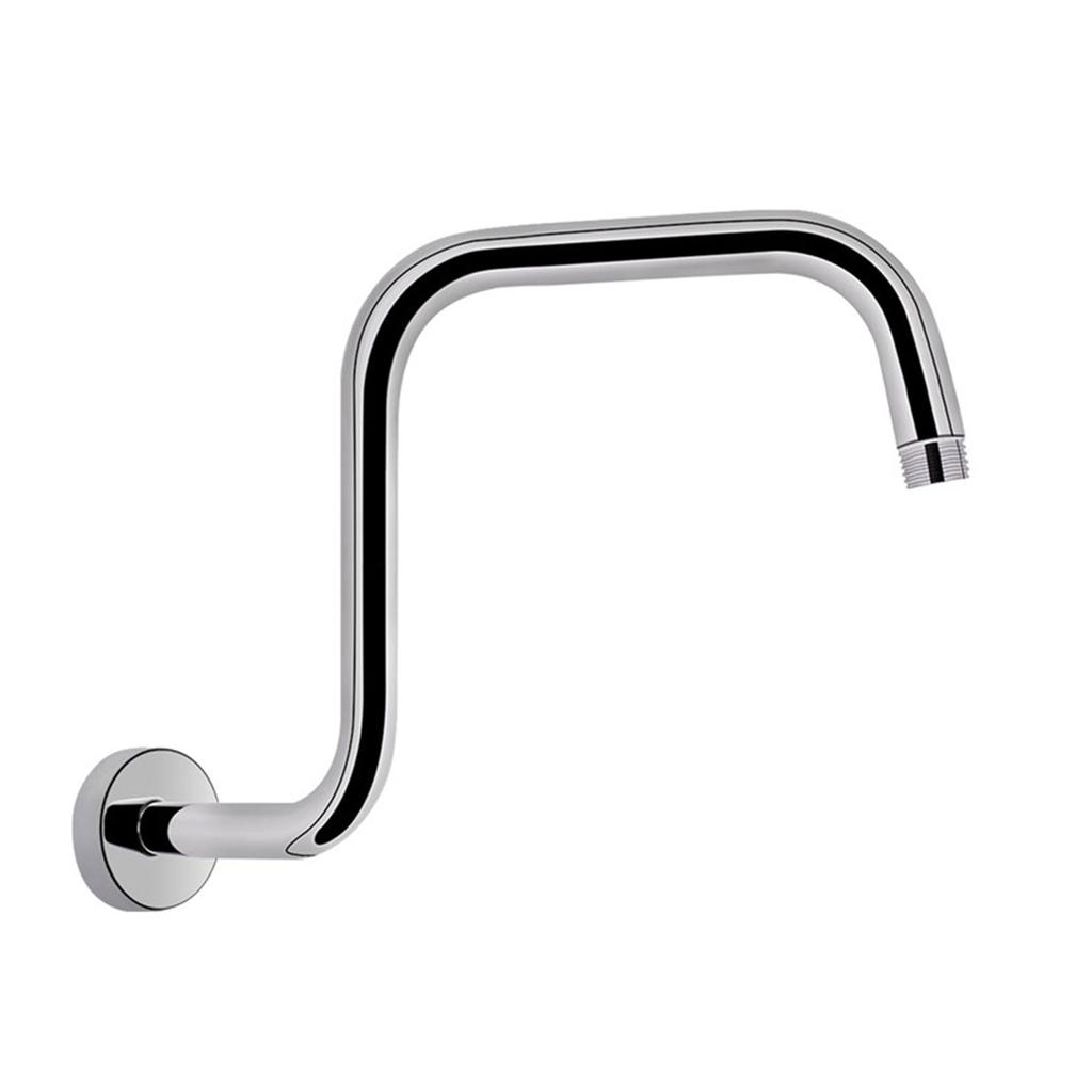 Upgrades Shower Head Extension Arm 13inch Gooseneck Riser with Flange High Rise Showerhead Extension Pipe for Bathroom