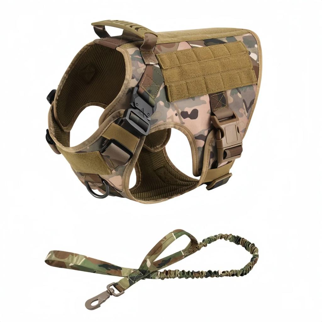 Большой комплект шлейки и поводка для собак, немецкая овчарка, малинуа, тренировочный прогулочный жилет, комплект шлейки и ошейника для собак всех пород