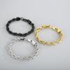 Titanium Steel Jewelry, Simple Male Japanese Buckle Twist Chain 4/6/8 Mm Twist Rope Chain Bracelet