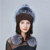 Осенне-зимняя женская шапка из норковой шерсти, норковая шапка-молния, шапка-ушанка с полной головой из меха чернобурки