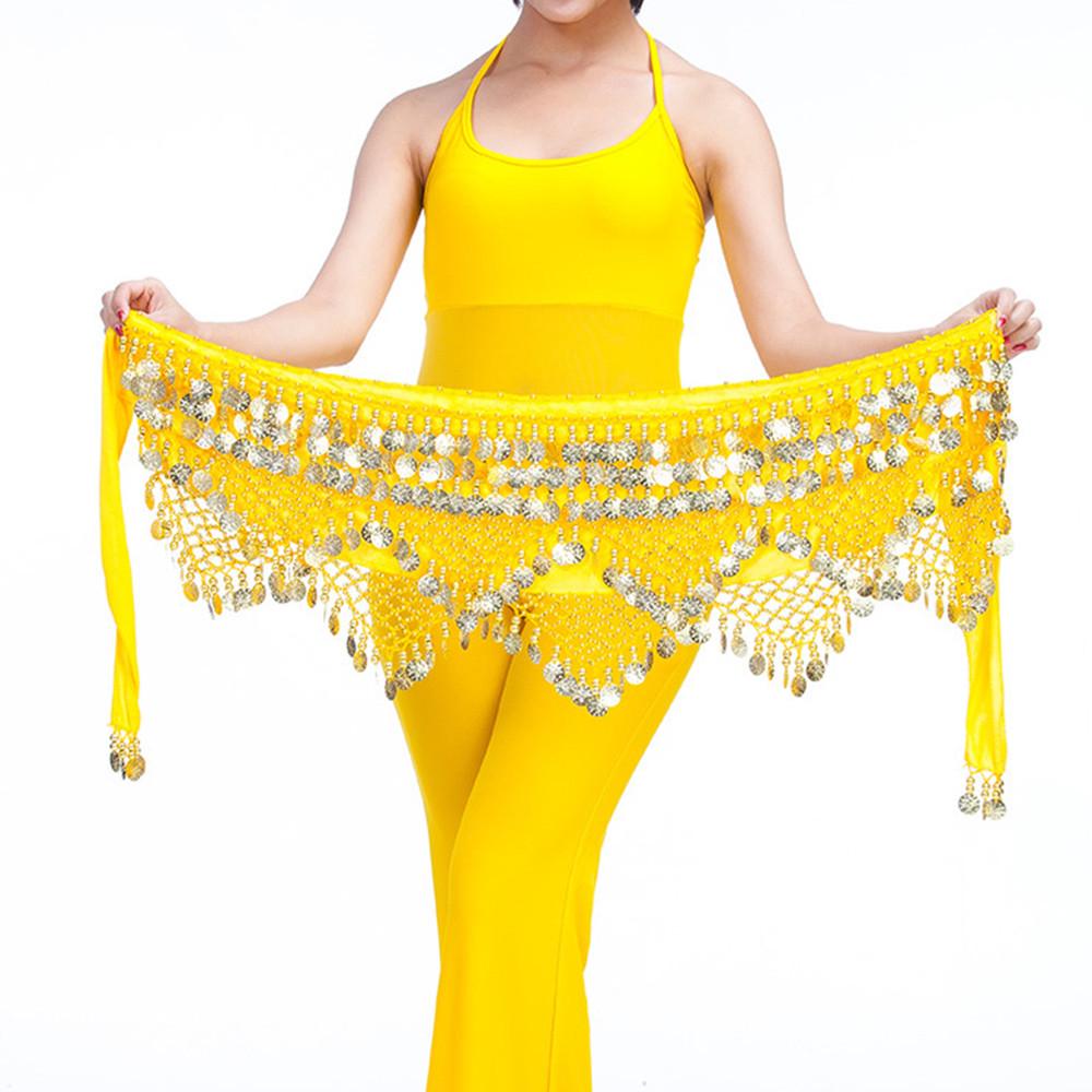 Belly Dance Belt Wrap Hip Scarf Skirt Waistband With 320 Coins Sequins Hip Scarf