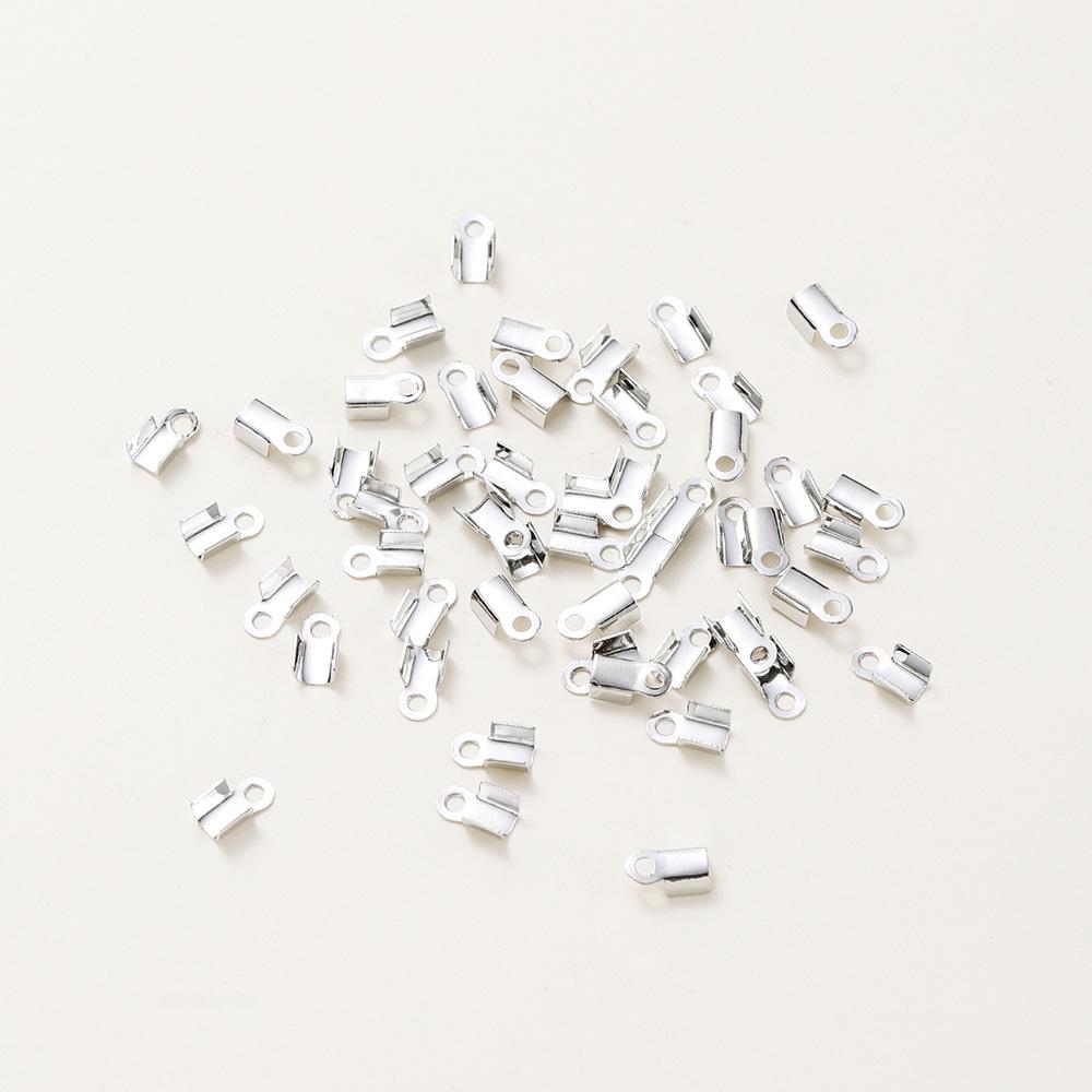 Клипса для кожаного шнурка с позолотой 14k/18k: Настоящее золото, сохранение меди, DIY ювелирная пряжка, обжимная бусина, концевик