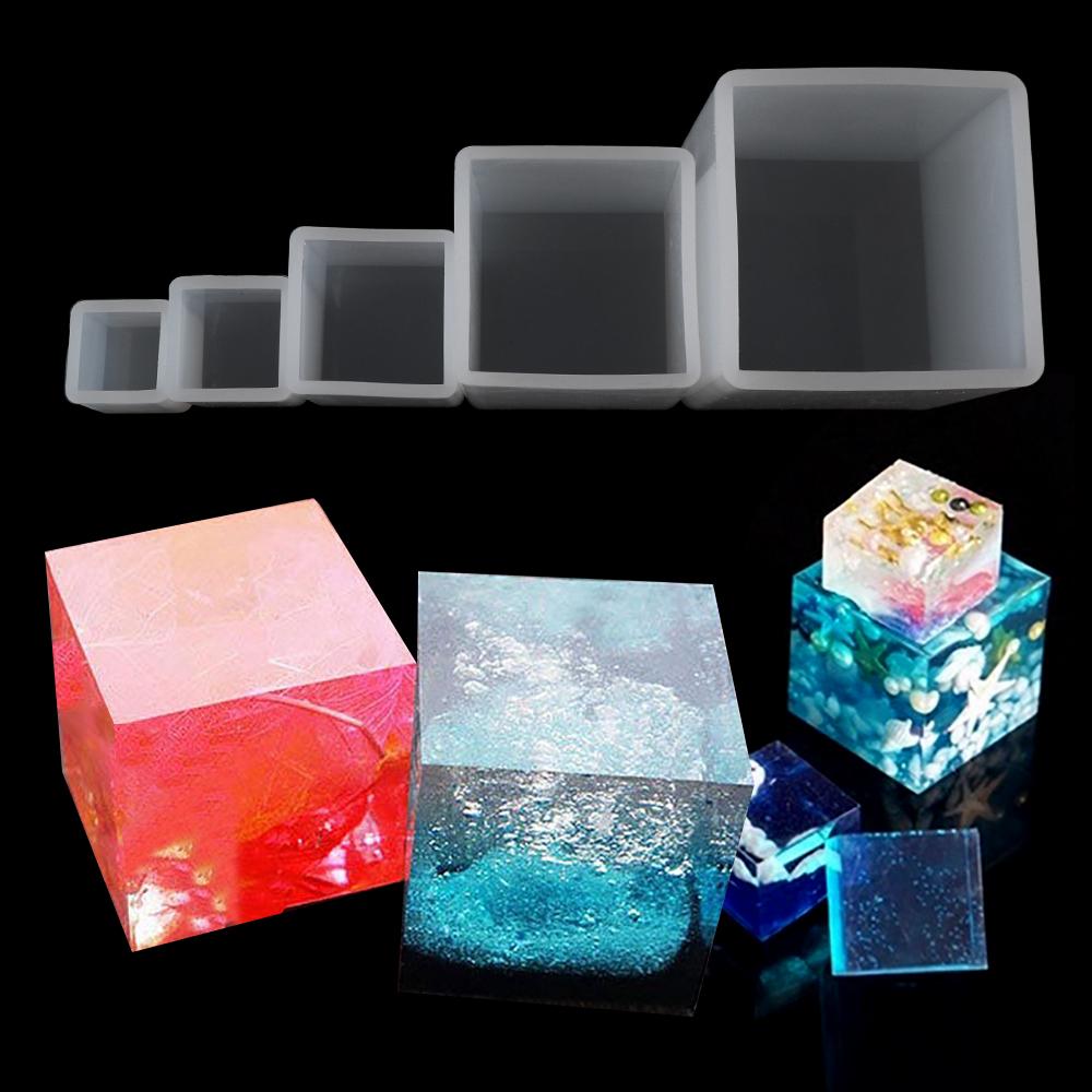 Square Pendant Crystal Cube Molds Silicone Mould Jewelry Making Tools Resin Mold