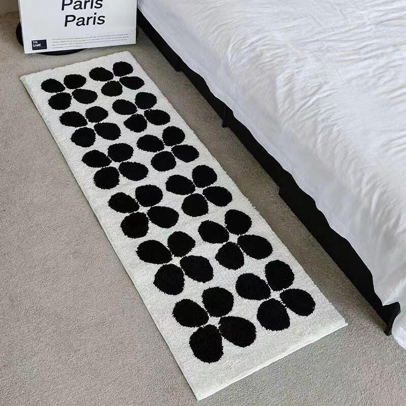 Imitation cashmere bedside blanket, long bedroom ins style, high aesthetic value, no wash, dirt resistant bedroom floor mat