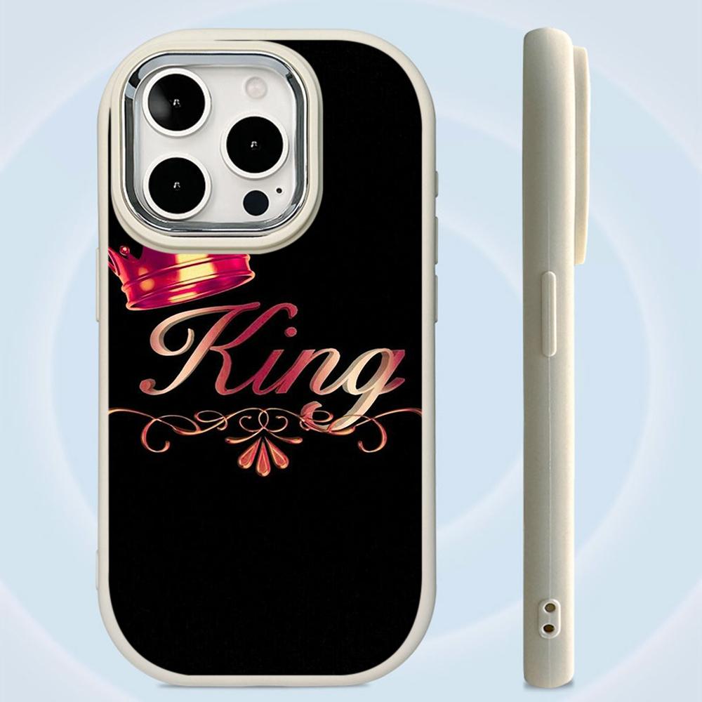 LZ29 Королева король корона пара мягкий чехол для телефона Samsung S24 Ultra S23 Plus S21 FE A16 A54 A34 A05 Infinix Hot 40 30i защита объектива противоударный чехол