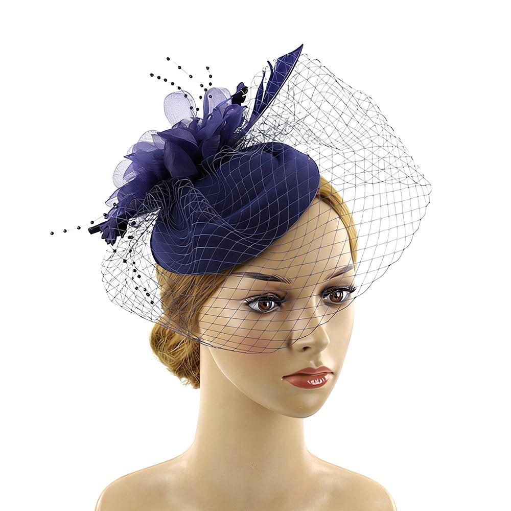 Veil Vintage Hat Headband Flower Fascinator New Fascinator Caps  1950s