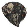 80s Heavy Metal Theme Bonnet Hats Hip Hop Outdoor Skullies Beanies Hats Punk Rock Unisex Women Knitting Hats Thermal Elastic Caps