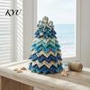 Easy Sewing Kit for Beginners DIY Quilted Ocean Christmas Tree Kit, Holiday 3D Fabric Patchwork Craft Project Coastal Theme Handmade Padded