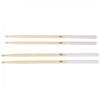 1 Pair 5A / 7A Drumsticks Wood Drum Sticks with Non-slip Rubber Handle Cover