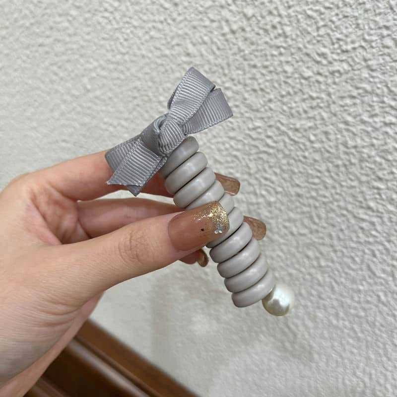 Эластичные резинки для волос для женщин и девочек, однотонные резинки для волос, спиральная катушка, резинка, хвостики, веревка для головы, аксессуары для волос