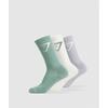 Gymshark Носки Crew Socks 3pk Celeste Blue Metal Purple Soft White I3a3p Udgr