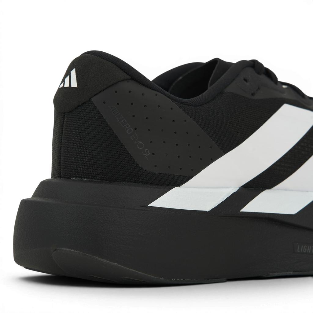 adidas Adizero Evo SL J Черно-белые детские кроссовки Основной черный Облачно-белый Карбон KK1247