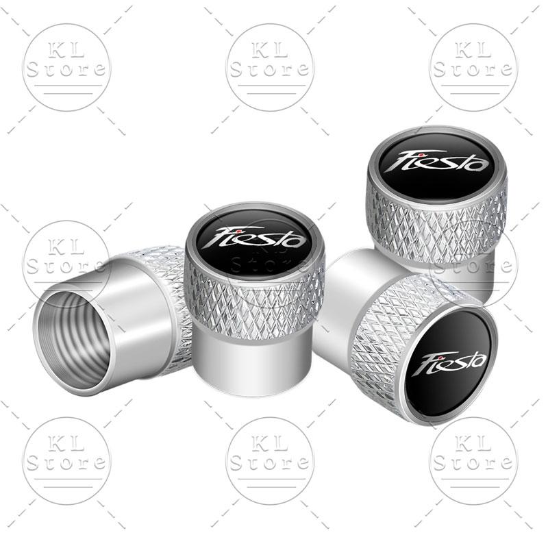 pdzh2 4pcs Auto Accessories Wheel Tire Valve Stem Air Dust Cover Caps For Ford Fiesta Emblem Car Styling Decoration