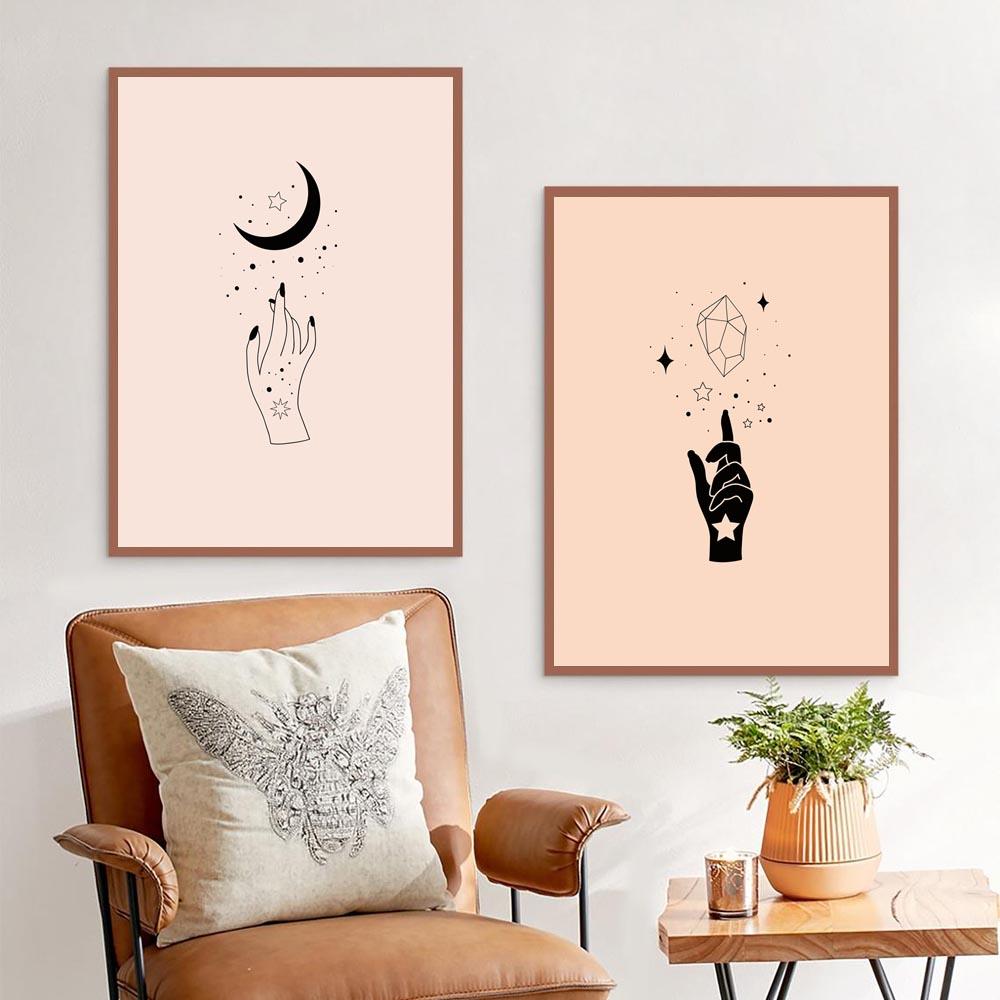 Скандинавский минималистский черный рисунок на холсте картина пальма постер офис настенная живопись гостиная спальня украшение дома фреска без рамки