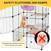 3 Tiers Indoor Cat Enclosures W/ Hammock & Bed Cat Wire Kennel Crate Kitten Playpen Cage Large Exercise Place Ideal for 1-3Cats