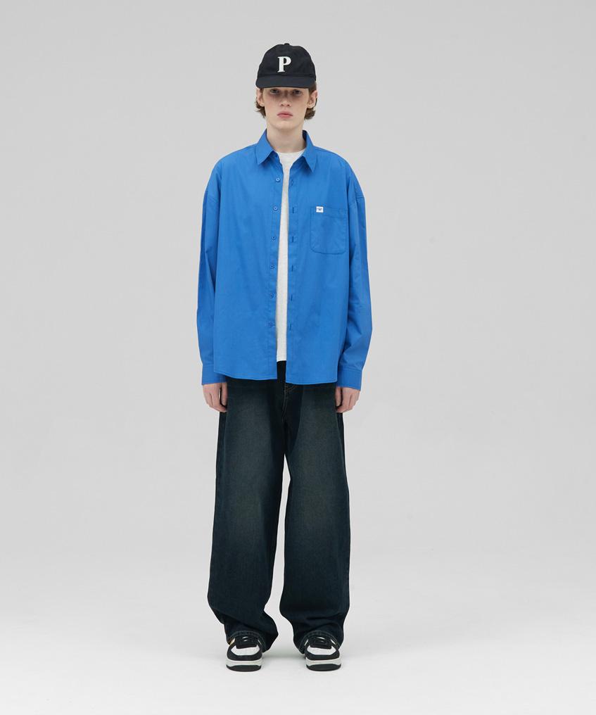 STENDS [M~4XL] Рубашка из хлопка Flow_Темно-синий