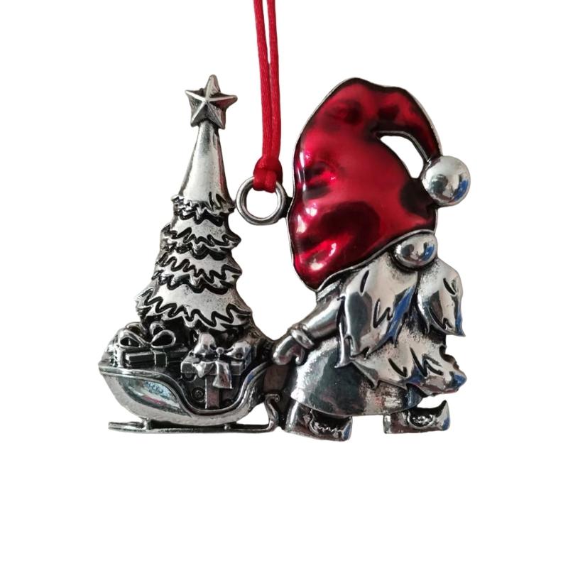 Metal Dwarf Figure Holiday Hanging Ornament Christmas Tree Decorations For Door Mantels Wreath Holiday Party Decoration