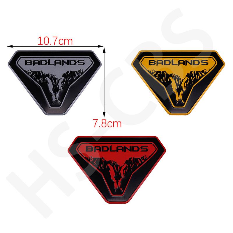 3D Алюминиевые Наклейки на Автомобиль Badlands Наклейка на Заднюю Крышку Багажника Значок Эмблема Декоративная Наклейка для Кузова Автомобиля Внешние Аксессуары