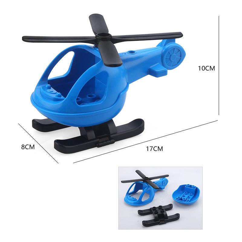 Совместимый стол для конструирования из крупных деталей с аксессуарами в виде мультяшной машины, автобуса, самолета и седана для детей