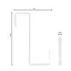 VECELO Over The Door Hook Set of 2 Metal Coat Hanger No Drill Space Saving Storage Rack White Iron Entryway Hat Bag Organizer 7cm x 9cm