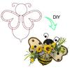 Bee Wreath 14 Inch Bee Shape Garland Wire Wreath Frame for Home