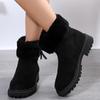 NEW Snow Boots Women 2023 Winter Warm Fashion Designer Platform Boots  Non-slip Short Plush Flats Suede Shoes Mujer