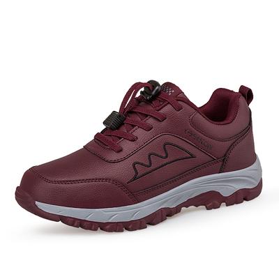 Новая обувь для пожилых людей Обувь для мам среднего возраста Водонепроницаемая спортивная обувь Женская кожаная повседневная обувь на плоской подошве Амортизирующая обувь для ходьбы на открытом воздухе