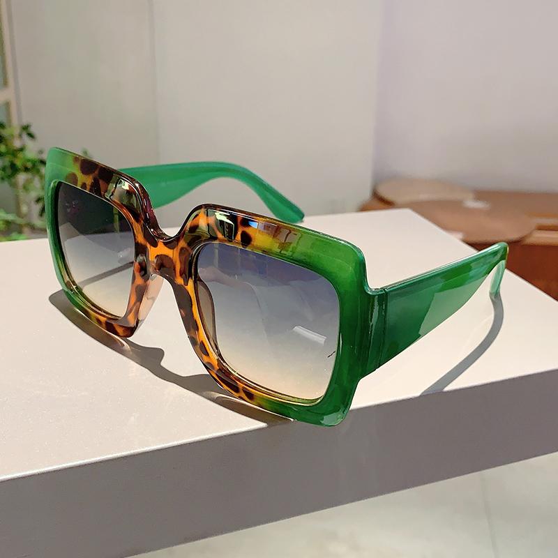 Большие квадратные солнцезащитные очки Женские Модные Винтажные Конфетного цвета Солнцезащитные очки Инс Модный Стильный Дизайн Уличные Очки