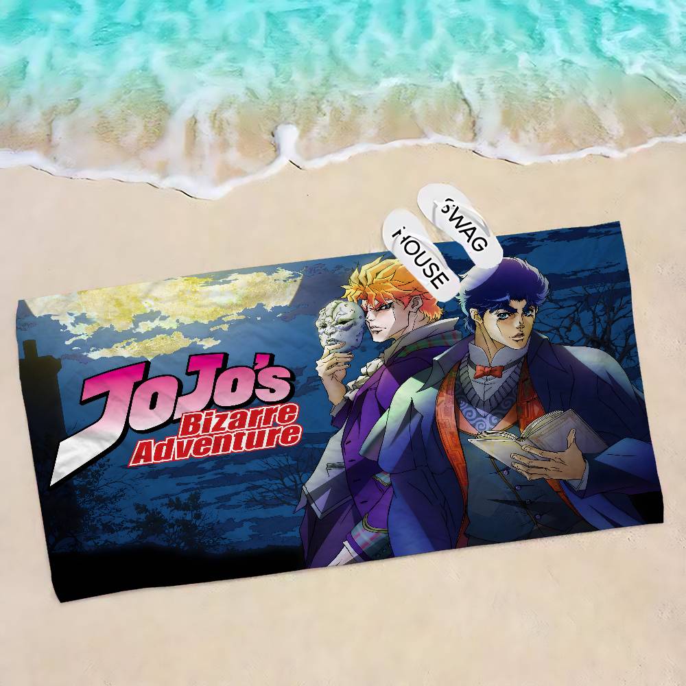 Аниме J-JojoS B-Bizarre A-Adventure Микрофибра Пляжное полотенце Впитывающее Быстросохнущее Мягкое Полотенце для йоги, плавания, курорта, альпинизма