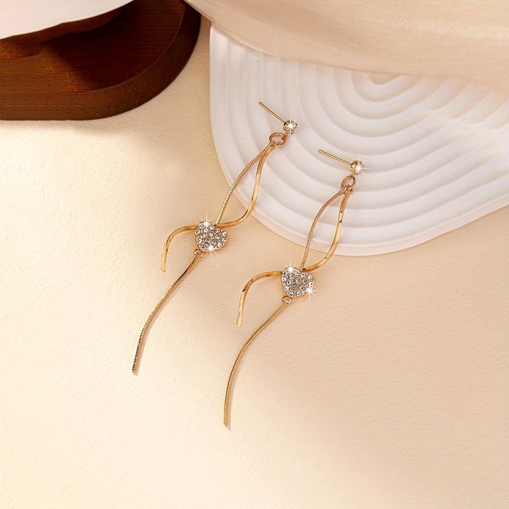 Женский S-образный набор серег с кисточками, серьги-подвески в повседневном стиле, праздничный подарок в форме сердца