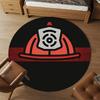 1pc Firefighter Safety Round Chair mat office Area Rug - Non-Slip, Floor Mat for Office, Bedroom, Ideal home decor gift c0112140