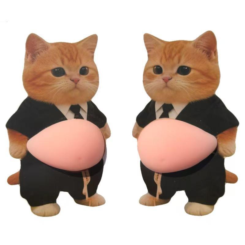 1/2 шт. Милые 3D Сжимаемые Мягкие Собака Кошка Наклейки на Живот DIY Снять Стресс Украшение для Мобильного Телефона Ноутбука Наклейка Домашний Декор
