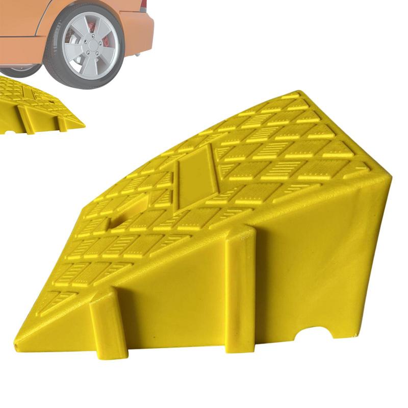 Car Curb Ramp Heavy Duty PVC Ramps For Driveway Lightweight Car Slope Ramp For RV Trucks Bikes Scooters Wheelchairs 9.8x10.6x2.7