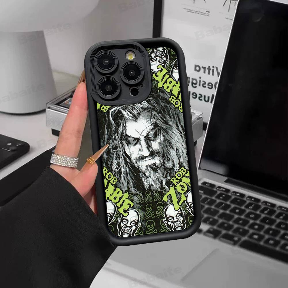 Рок-музыкант R-Роб Z-Зомби Для IPhone 17 15 13 12 11 14 Pro Max X XR XS 16 Plus Ударопрочная Конфетная Задняя Крышка