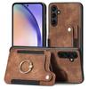 Кожаный магнитный чехол-кармашек для карт для iPhone 17 16 15 14 13 Xiaomi 13T Poco X5 Pro Чехол-подставка с кольцом для Samsung S24 Ultra S23 A54 Google с ремешком на запястье