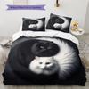 1PC Cute cat theme pattern Bedding Quilt Set Quilt Cover Pillowcase Home Decoration Birthday Gift (1 * duvet cover + 2 * pillowcase, without core)