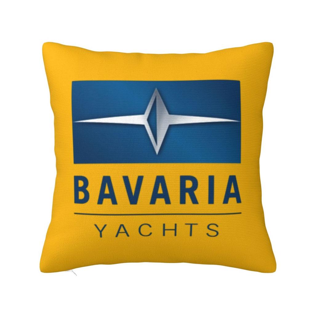 Bavaria Yachts Сине-серебристый логотип Квадратная наволочка Чехол для подушки Наволочка Чехол для декоративной подушки для дома Дивана Гостиной
