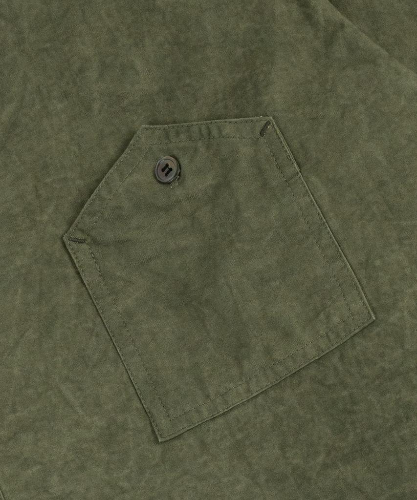 MUDSALT Washed Crop Work Shirt Olive