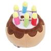 Dog Birthday Cake Toy Plush Candle Birthday Cake Toy Squeaker Chew Dog Toy for Dogs